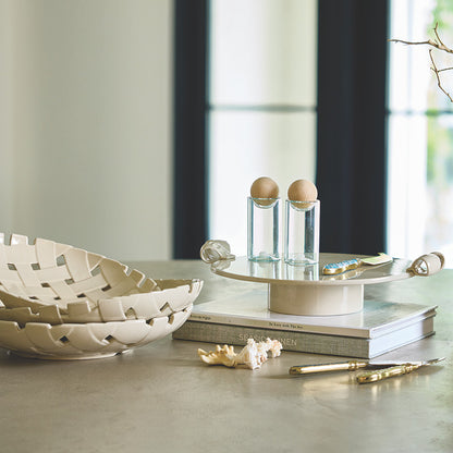 Ceramic Lattice Bowl - Natural