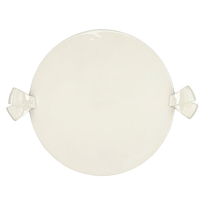 Ceramic Ribbon Handle Pedestal - Natural