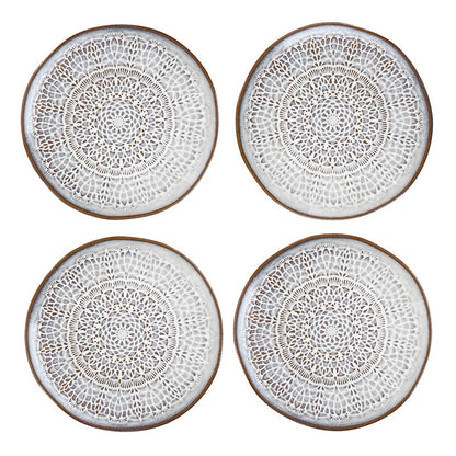 Coastal Stamped Appetizer Plates - Set of 4