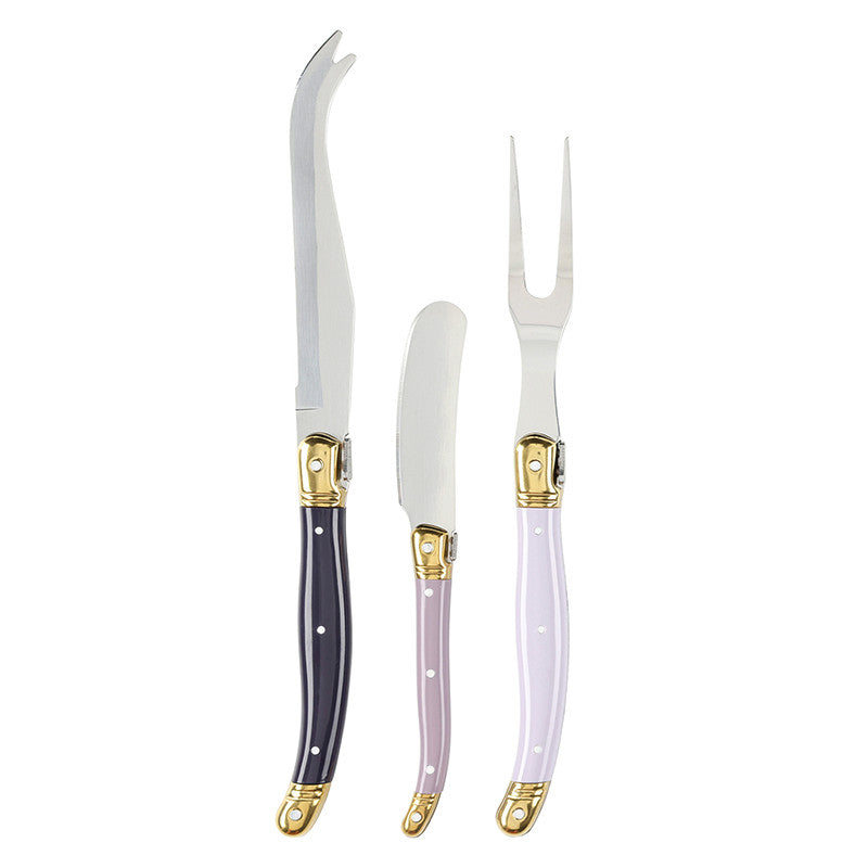 Lilac Ombre Cheese Knives - Set of 3