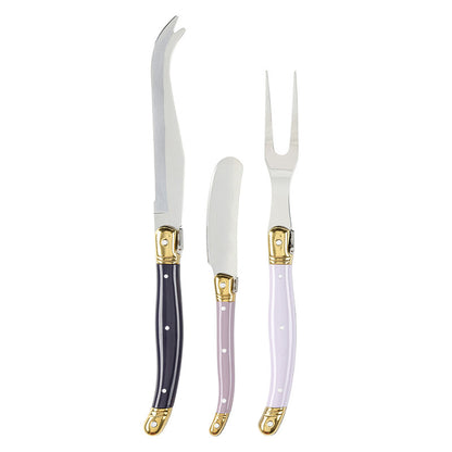Lilac Ombre Cheese Knives - Set of 3