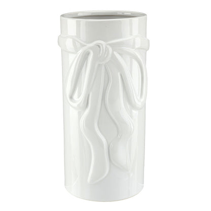 Ceramic Bow Vase - Large - White
