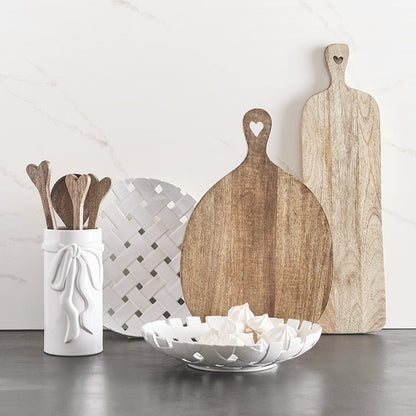 Ceramic Lattice Bowl - White