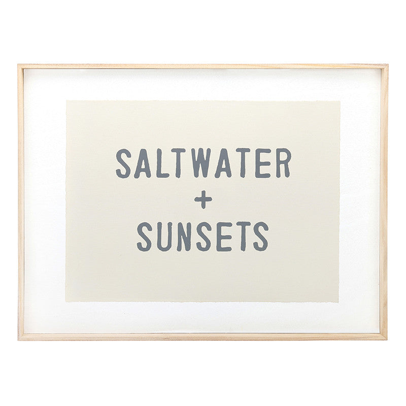 Wood Sign - Salt Water + Sunsets