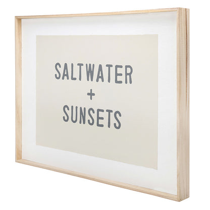 Wood Sign - Salt Water + Sunsets