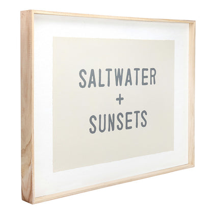 Wood Sign - Salt Water + Sunsets