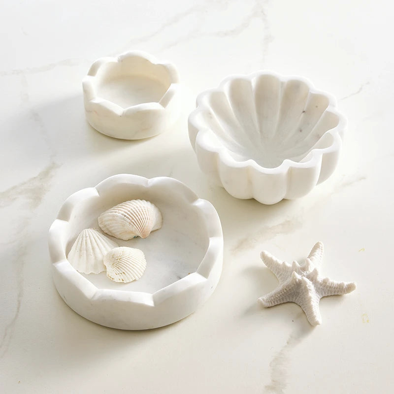 Face to Face Marble Catch-All Tray - Scallop - Medium