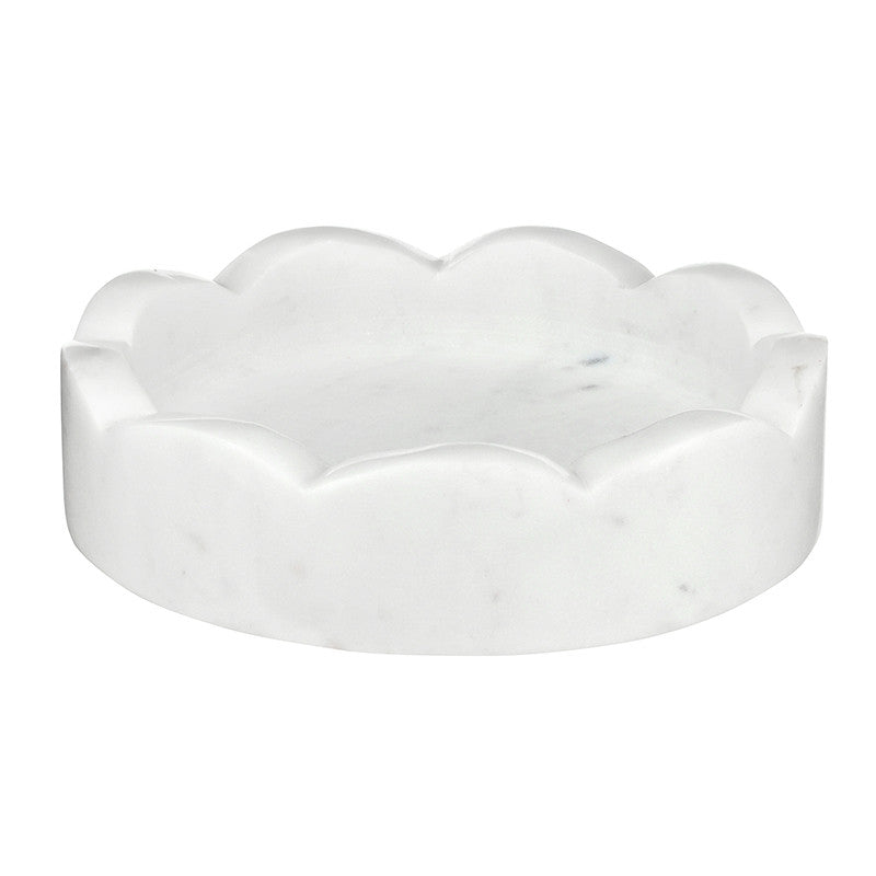 Marble Catch-All Tray - Scallop - Medium