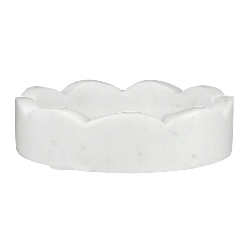 Marble Catch-All Tray - Scallop - Medium