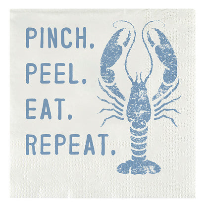 Face to Face Paper Cocktail Napkins - Pinch. Peel. Eat. Repeat.