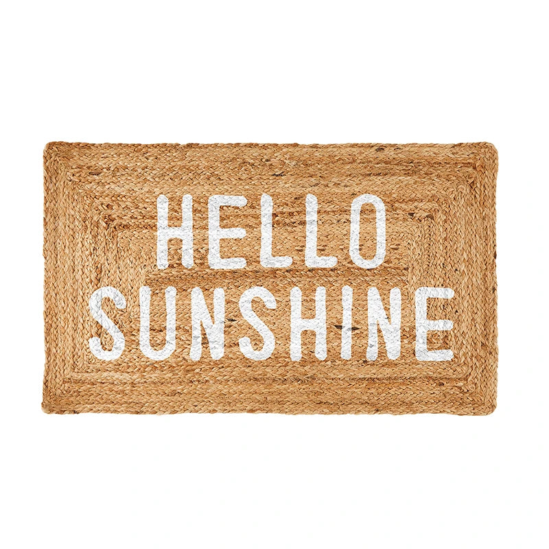 Face to Face Jute Doormat - Hello Sunshine