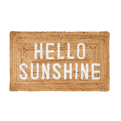 Face to Face Jute Doormat - Hello Sunshine