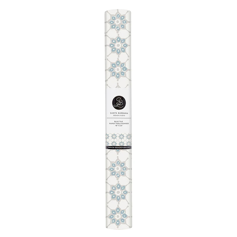 Face to Face Paper Table Runner - Blue Tile
