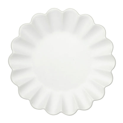 Face to Face Ceramic Appetizer Plates - Scallop - Set of 4