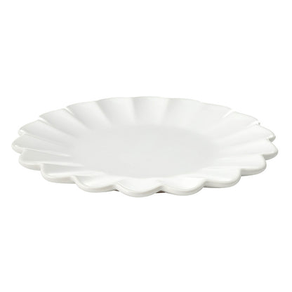 Face to Face Ceramic Appetizer Plates - Scallop - Set of 4