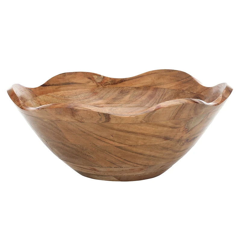 Face to Face Wood Salad Bowl - Scallop - Large