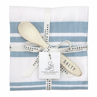 Face to Face Towel + Spoon Set - Sky Blue/Salty