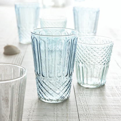 Embossed Glass - Sky Blue