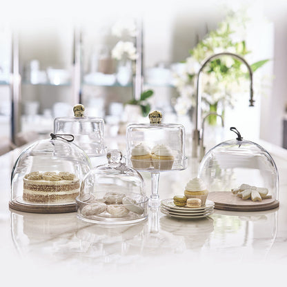 Wood Board with Glass Cloche