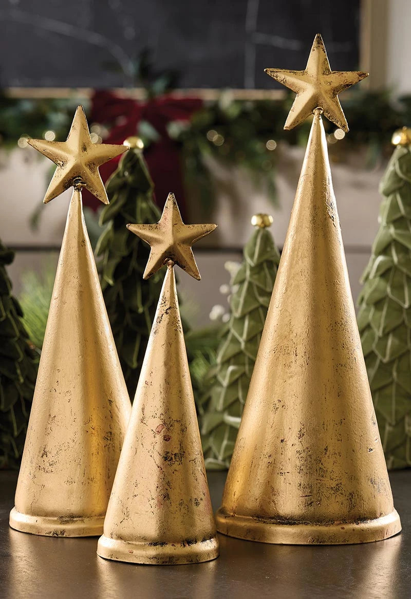 Gold Cone Tree Bell - 10"