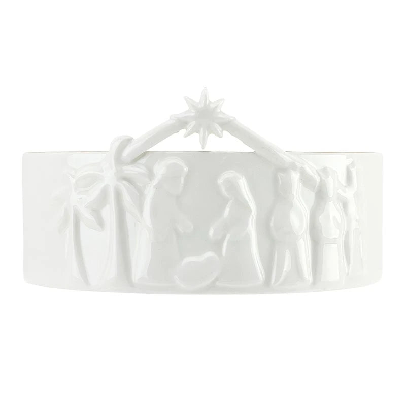 Ceramic Nativity Bowl 6"