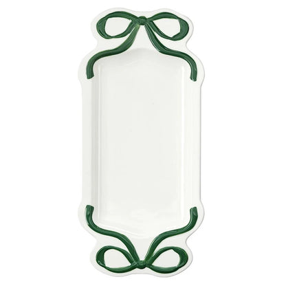 Ceramic Bow Platter - Green