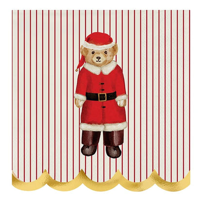 Ceramic Napkin Tray + Napkins - Merry Bear