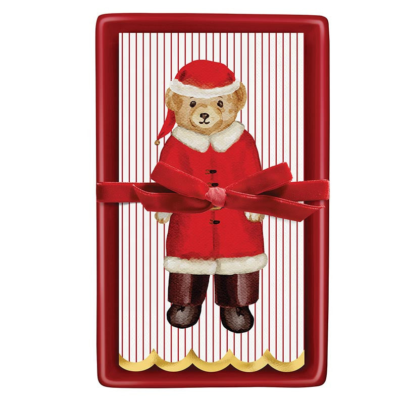 Ceramic Guest Napkin Tray + Napkins - Merry Bear