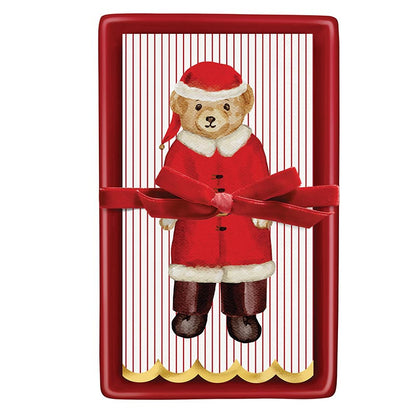 Ceramic Guest Napkin Tray + Napkins - Merry Bear