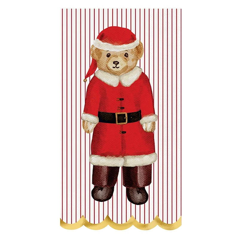Ceramic Guest Napkin Tray + Napkins - Merry Bear
