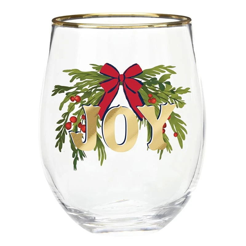 Boxed Stemless Wine Glass Set - Joy