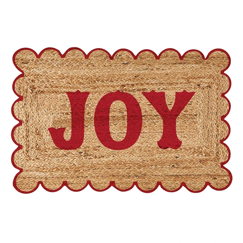 Scallop Jute Door Mat - Joy