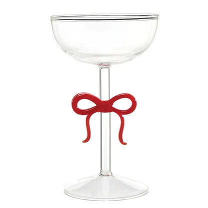 Red Bow Coupe Glass