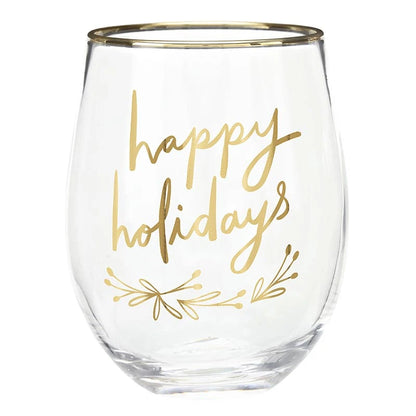 Boxed Stemless Wine Glass Set - Verry Merry