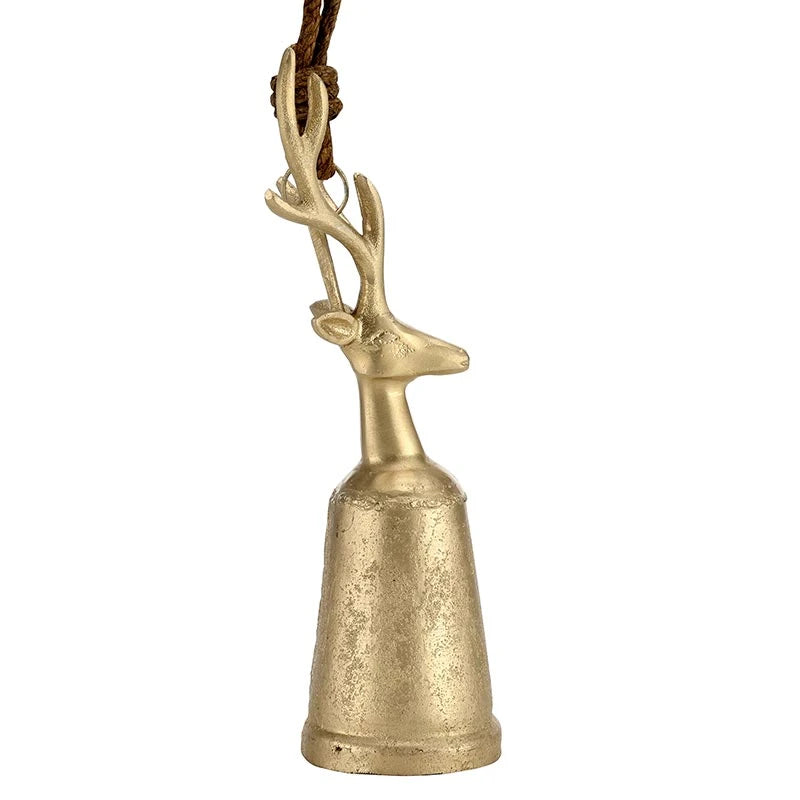 Champagne Platinum Reindeer Bell - Small