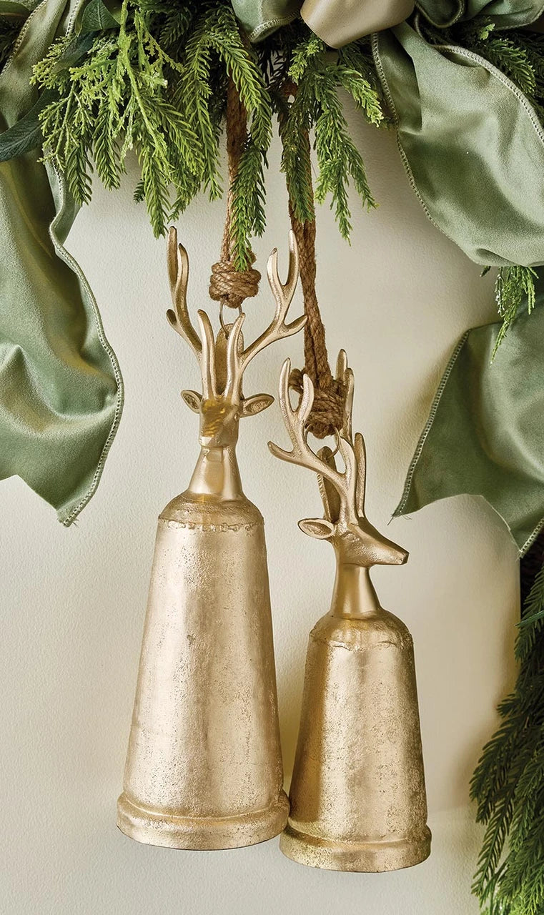 Champagne Platinum Reindeer Bell - Medium