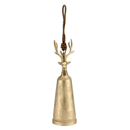 Champagne Platinum Reindeer Bell - Large