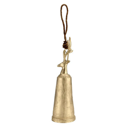 Champagne Platinum Reindeer Bell - Large