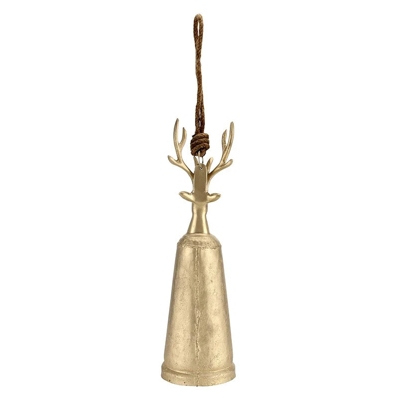 Champagne Platinum Reindeer Bell - Large