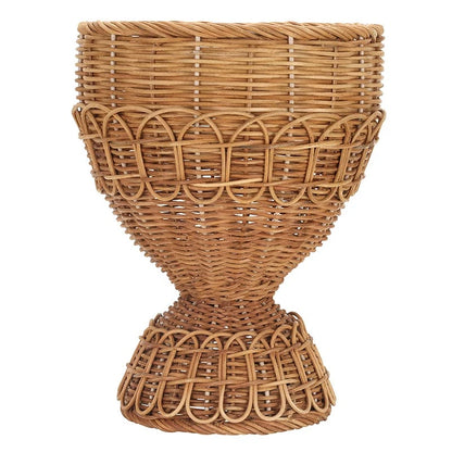 Rattan Pedestal Basket - Small 12"