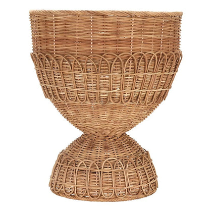 Rattan Pedestal Basket - Medium 16"