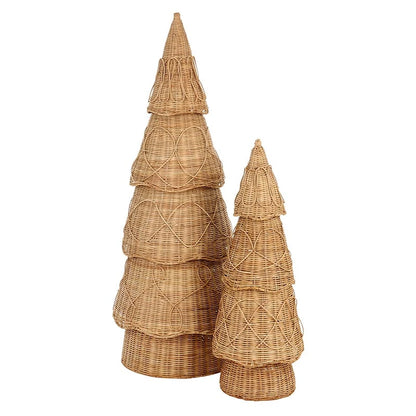 Rattan Tiered Tree - Set of 2