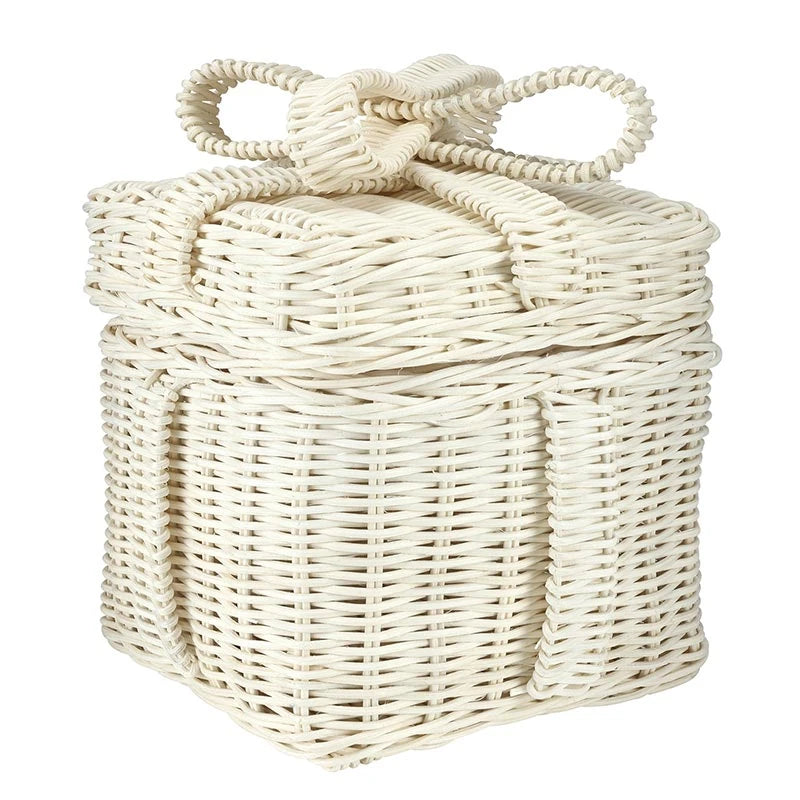 White Wicker Present