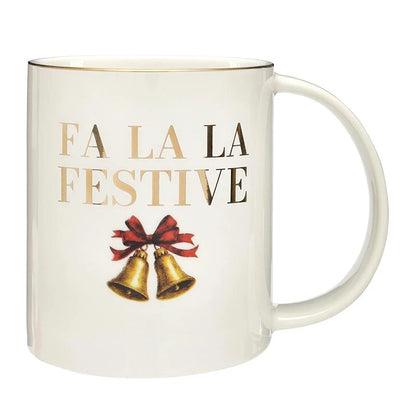 Wide Handle Mug - Fa La La Festive