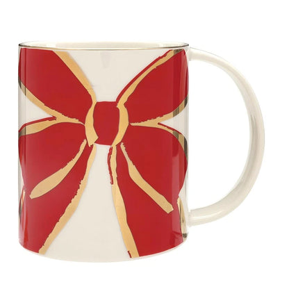 Wide Handle Mug - Red Bow
