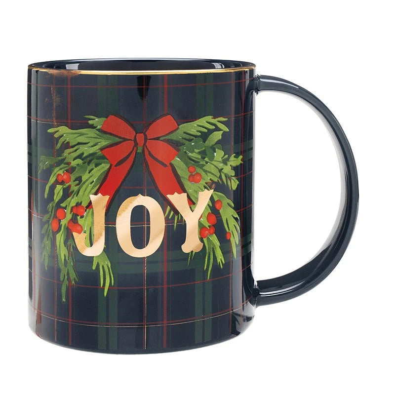 Wide Handle Mug - Joy Plaid