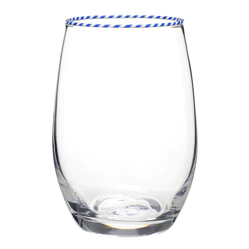 Blue Twist Wine Glass - Blue