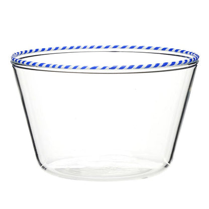 Blue Twist Bowl Glass - Blue