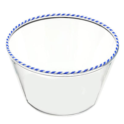 Blue Twist Bowl Glass - Blue