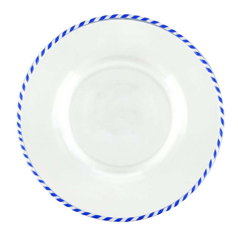 Blue Twist Bowl Glass - Blue